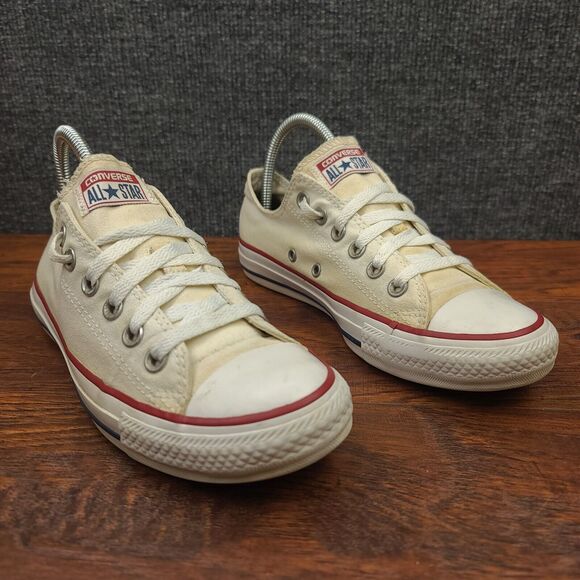 Converse Chuck Taylor All Star Low Sneakers Womens 7 Off White Canvas Casual - Picture 2 of 13